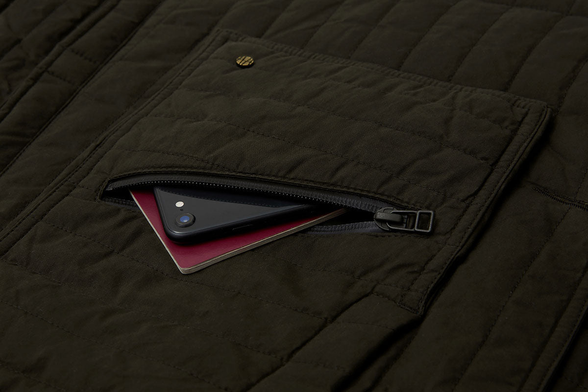 Zipped document compartment keeps valuables secure.