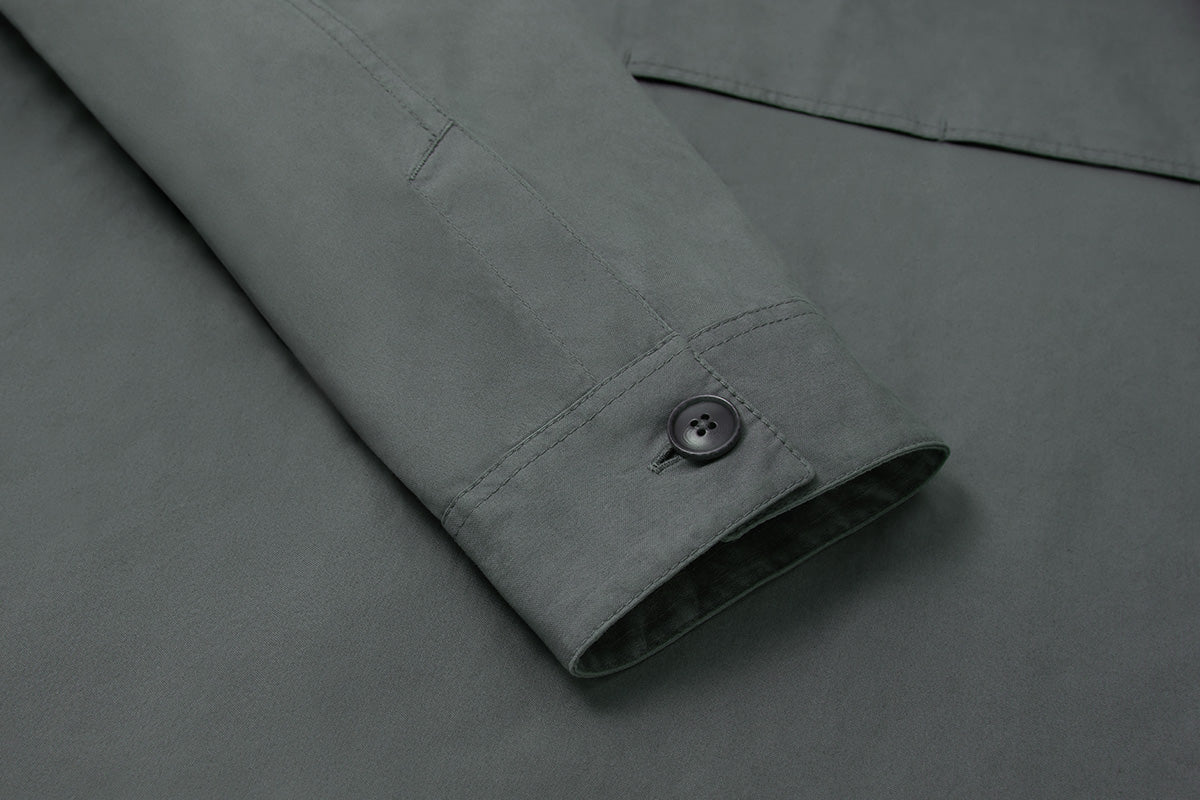 Corozo buttons are engraved with a diamond pattern around the edge for grip.