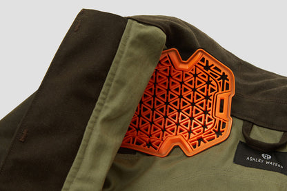 Removable D3O Ghost Armour at Elbow + Shoulder. D3O Viper Armour at the back - all included.