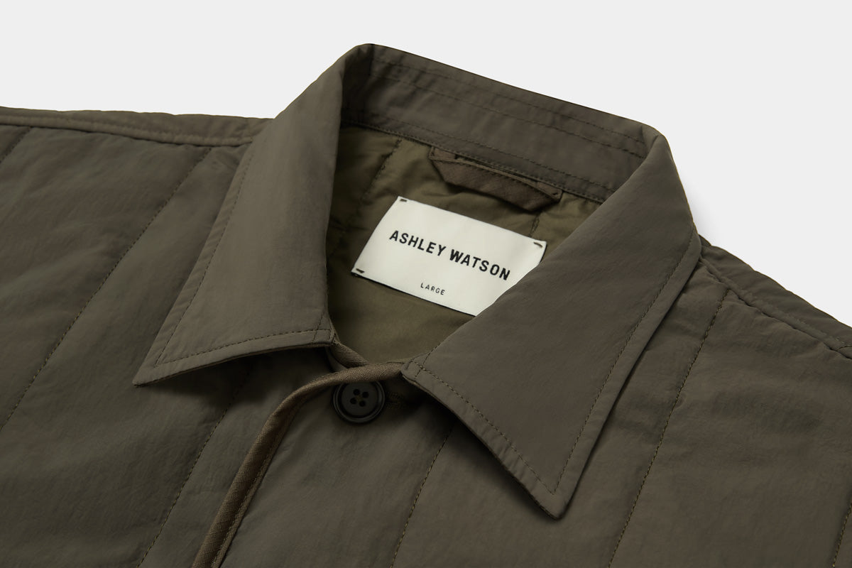 Fitzroy Quilted Jacket : Olive - Ashley Watson
