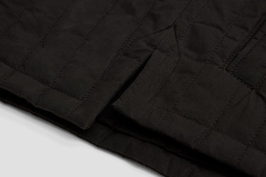 Stepped hem keeps lower back covered when reaching forward.