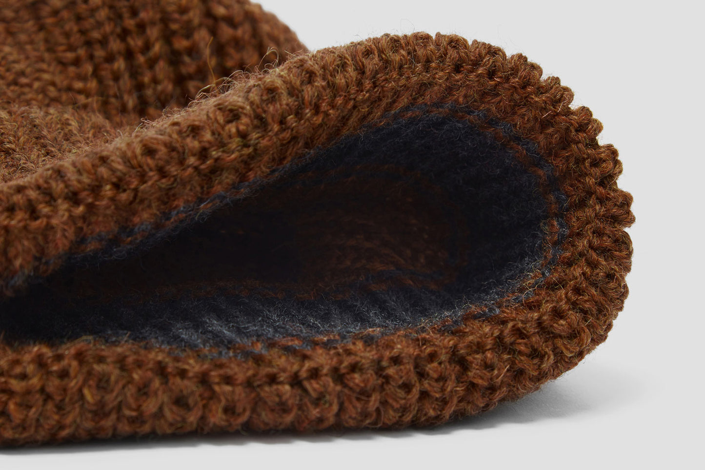 A section of soft Merino Wool circles the inside of the hat - extra warm, no itching.