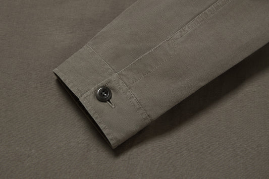 To give character, each garment is overdyed. Premium corozo buttons are finished a shade darker.