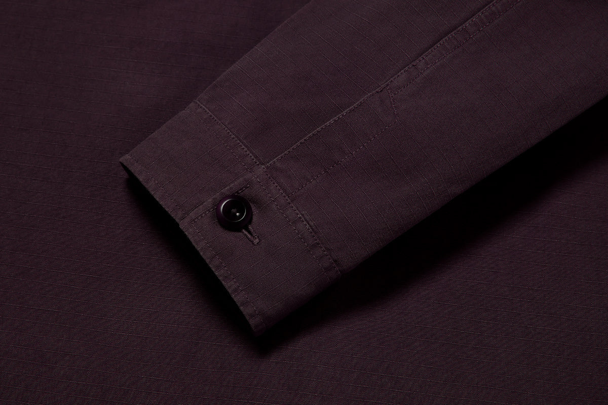 To give character, each garment is overdyed. Premium corozo buttons are finished a shade darker.